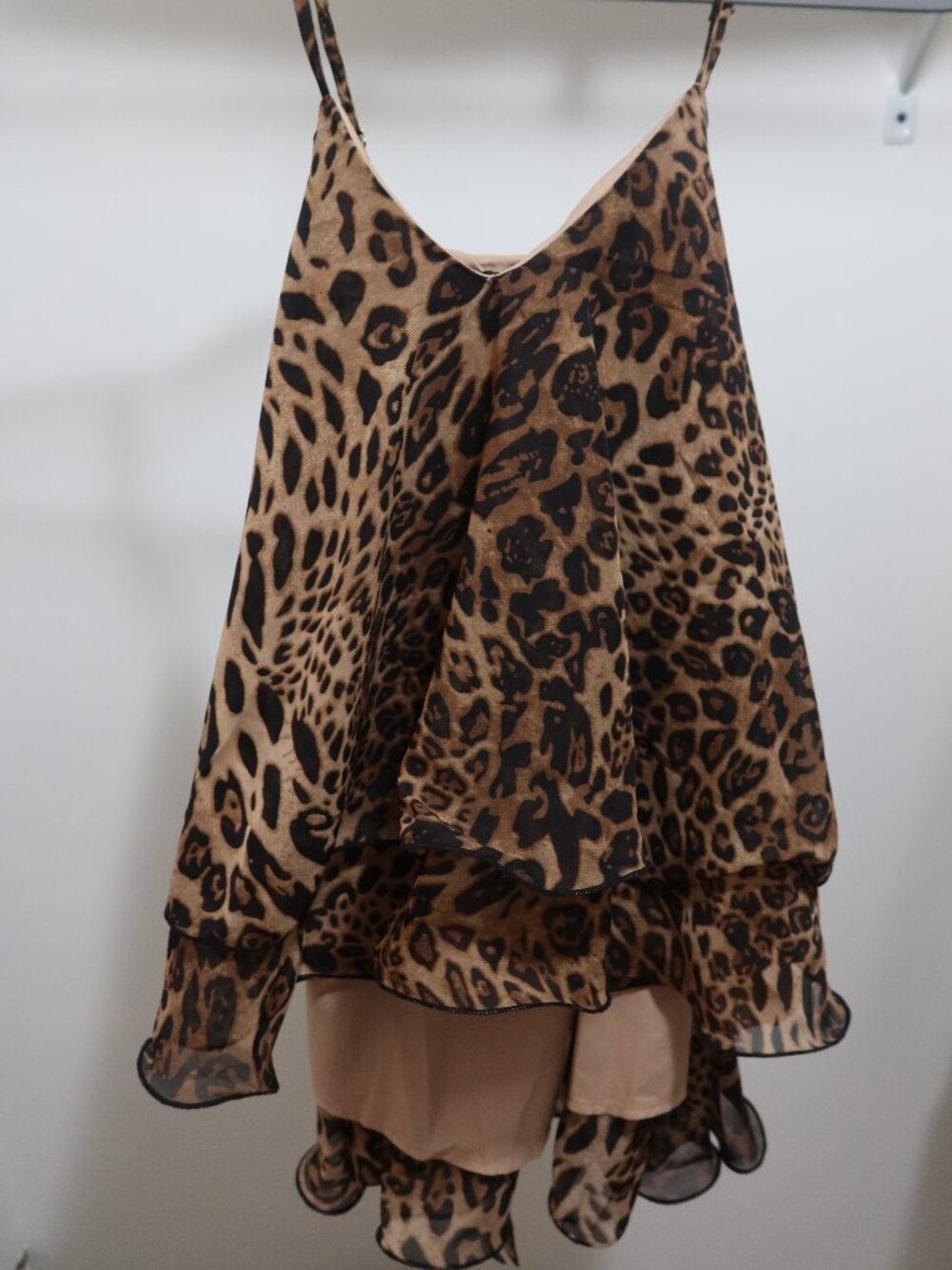 Cider NWT Cheetah Print Spaghetti Strap Tank Top